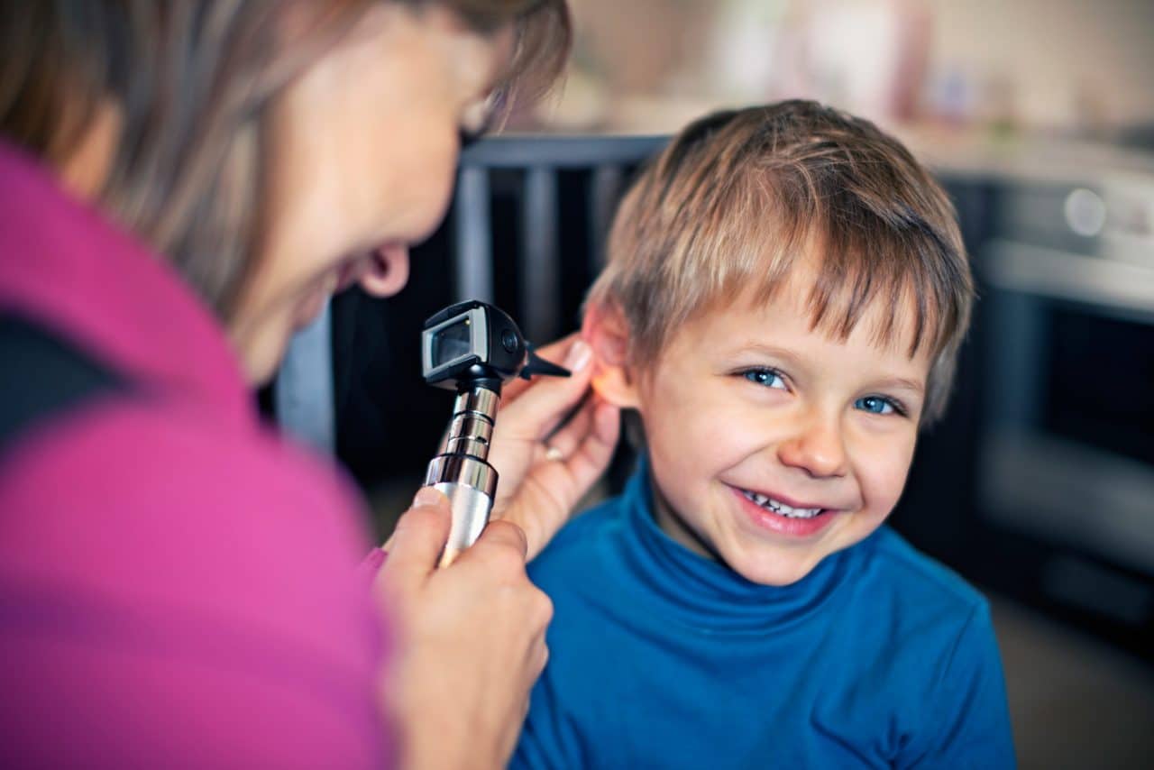 Boy has his ear examined